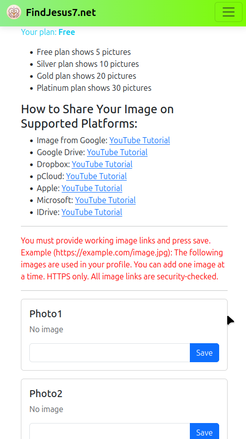 Profile Settings